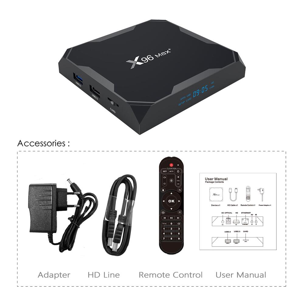 X96MAX+ Amlogic S905X3 IPTV box China manufacturer supplier