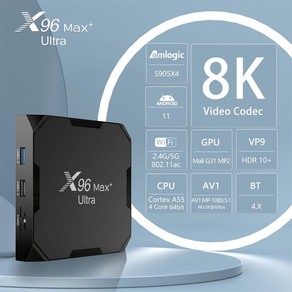 X96max+Ultra amlogic S905X4 ott tv box China manufacturer OEM