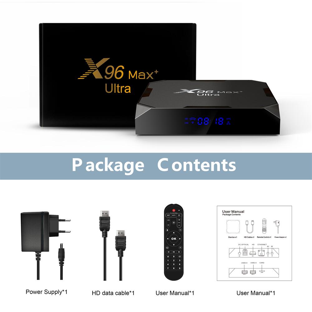 X96max+Ultra amlogic S905X4 ott tv box China manufacturer OEM