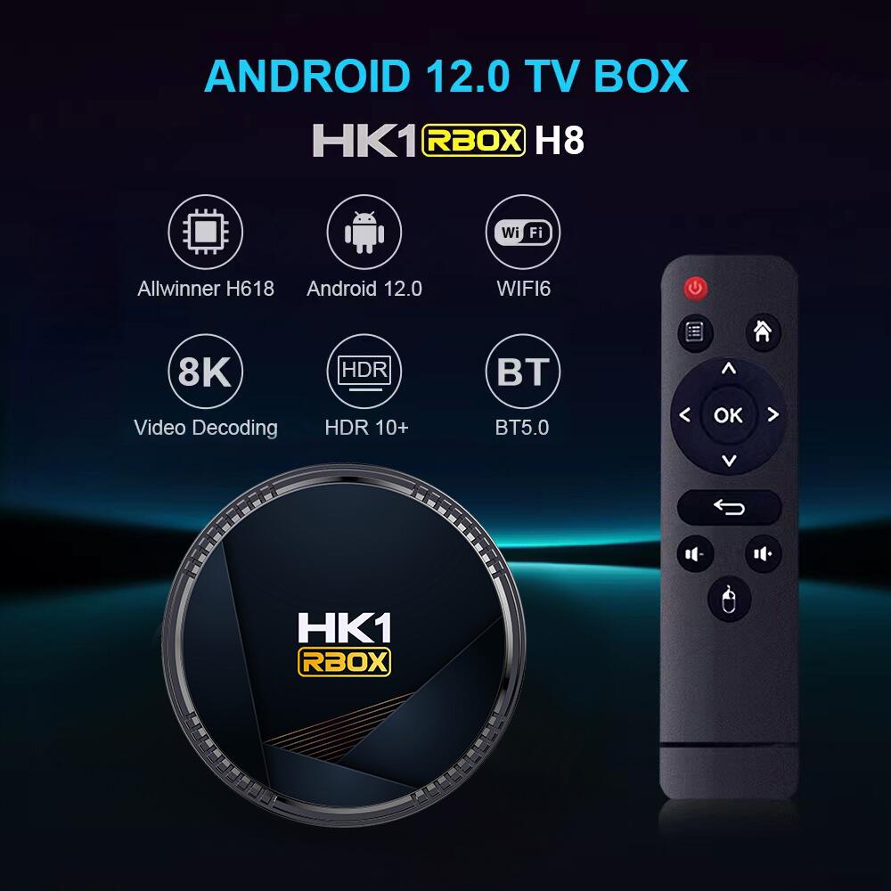 HK1 RBOX H8 Allwinner H618 android tv box China manufacturer OEM