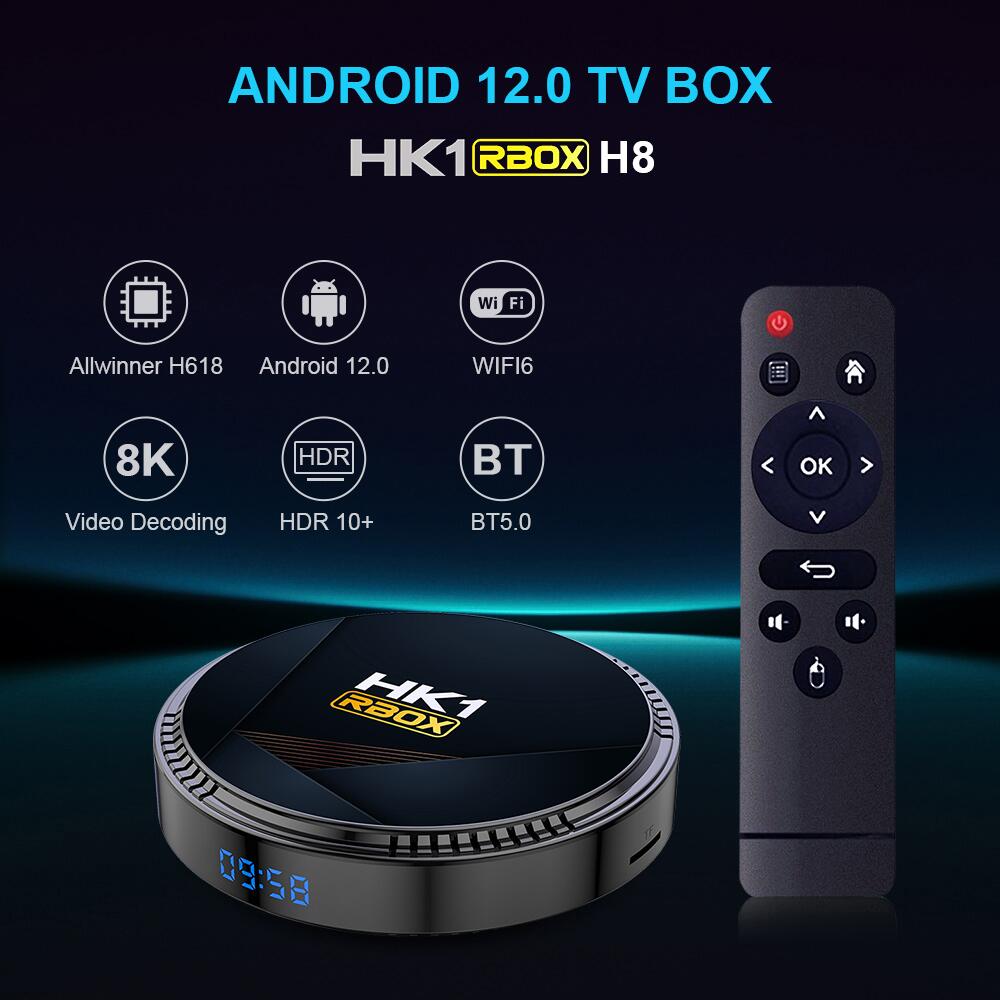 HK1 RBOX H8 Allwinner H618 android tv box China manufacturer OEM