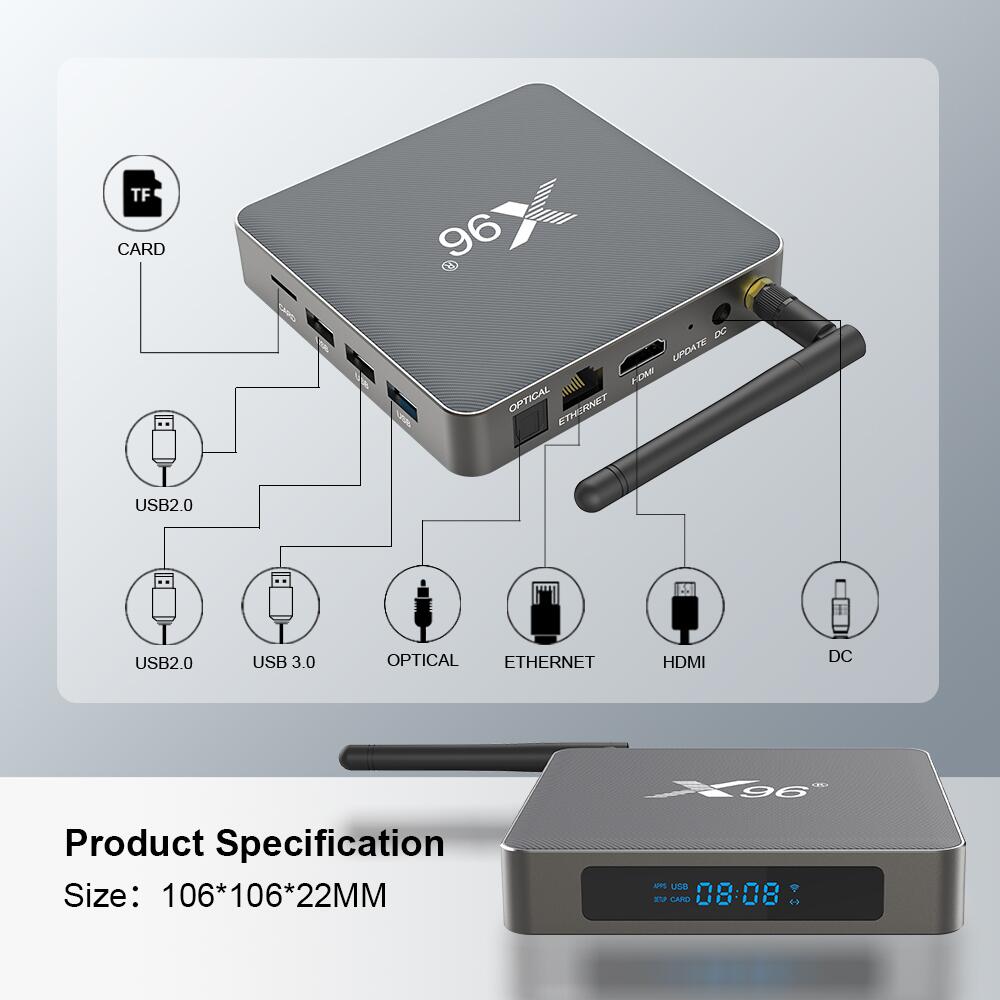 X96 X6 Rockchip RK3566 reproductor de transmisión China fabricante proveedor