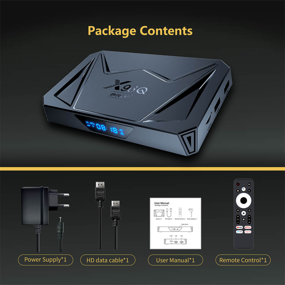 X96Q PRO+ Allwinner H728 android tv box China manufacturer factory